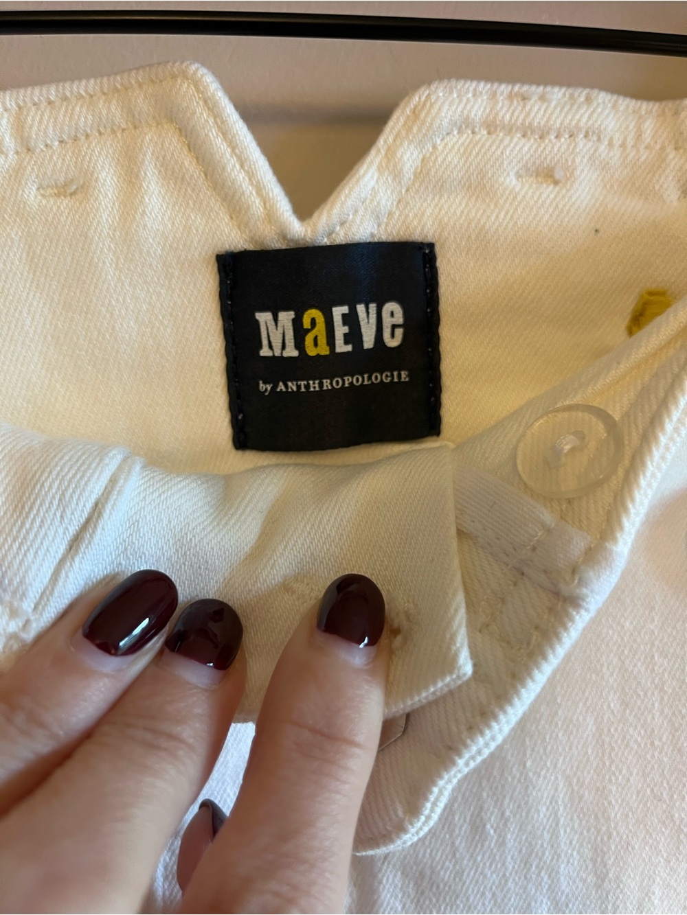 Anthropologie Maeve White Wide-Leg Jeans - Picture 4 of 6